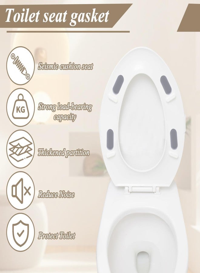 BEIVOBY 4 Piece Deluxe Universal Toilet Seat Bumper Kit, Refined Bidet Toilet Seat Bumpers with Durable Self-Adhesive - Image 4