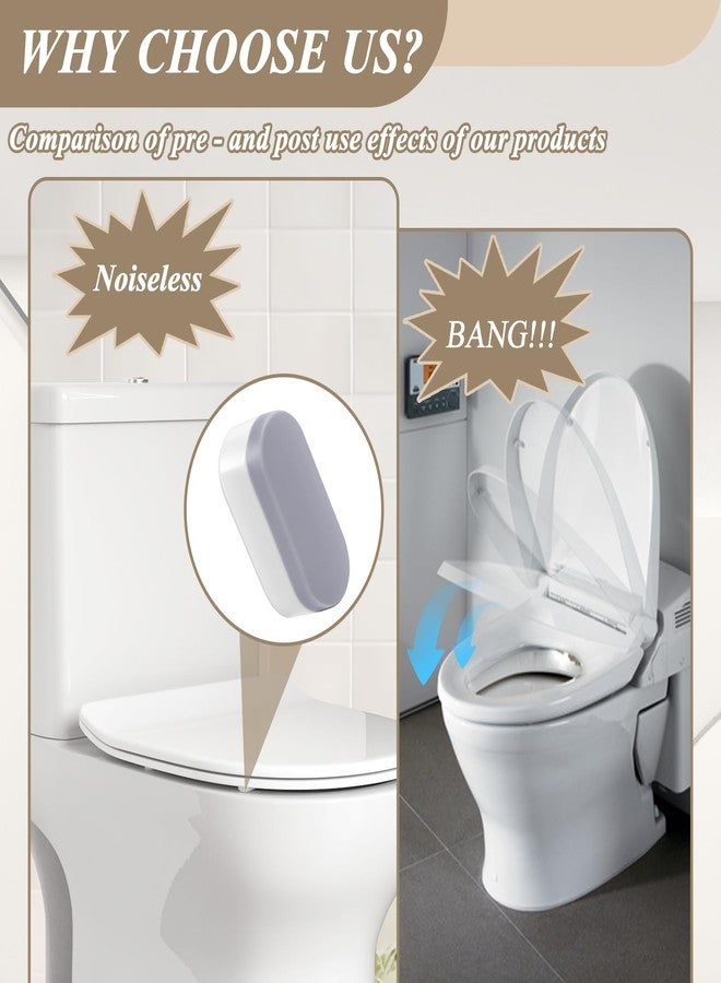 BEIVOBY 4 Piece Deluxe Universal Toilet Seat Bumper Kit, Refined Bidet Toilet Seat Bumpers with Durable Self-Adhesive - Image 3
