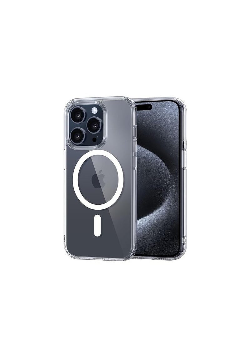 general for Iphone 15 Pro Case, Magsafe Phone Case Supports Magnetic Wireless Charging, Shockproof Military-Grade Protection, Scratch-Resistant Back, Classic Hybrid Cover for Iphone 15 Pro Clear - Image 1