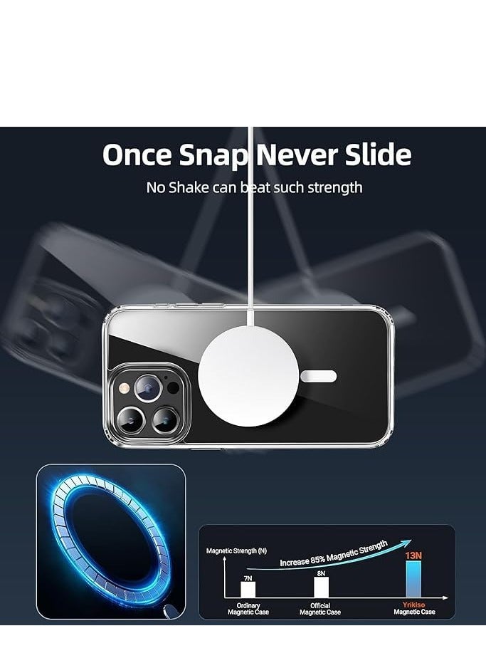 general for Iphone 15 Pro Case, Magsafe Phone Case Supports Magnetic Wireless Charging, Shockproof Military-Grade Protection, Scratch-Resistant Back, Classic Hybrid Cover for Iphone 15 Pro Clear - Image 2