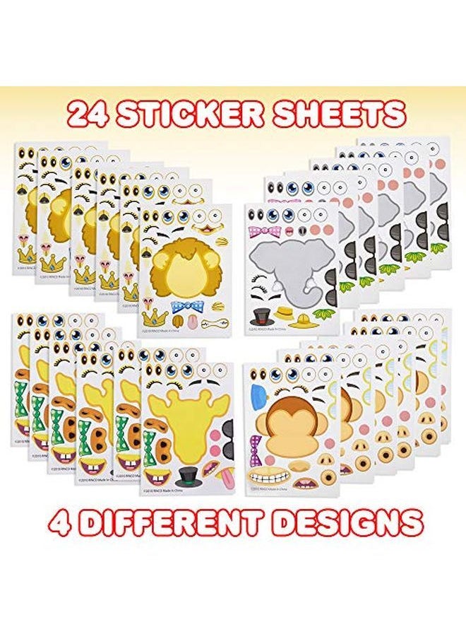 ArtCreativity - Make Your Own Zoo Sticker Assortment Set Of 24 Sheets Arts ?N Crafts Activity Supplies Kit For Kids Sticker Prize Fun Birthday Party Favor Goodie Bag Filler - Image 1