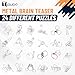 Tuauoe Metal Puzzles Brain Teaser 24pcs Metal Wire Puzzles for Adults Kids Teenagers Classical Mini Mind Ring Puzzle Set Educational IQ Unlock Interlocking Toy Lock Puzzle Gift Set - Image 4