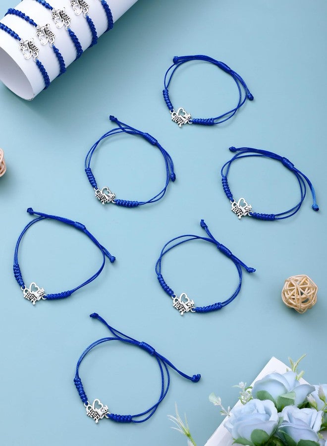 Inbagi 48 Pcs Cheerleader Gifts Cheer Bracelet Girls Cheerleading Charm Bracelet Adjustable Cheerleader Gifts for Cheer Team Cheerleading Jewelry Accessories Bulk (Blue) - Image 3