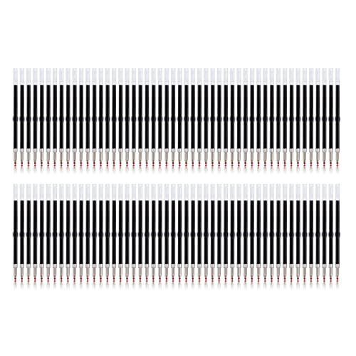 PASISIBICK 100 Pieces Plastic Beadable Pen Refills, 2.44 inch/6.2 cm Black Ink Smooth Writing Pen Refills for Bead Pens DIY PPL Gift(Pack of 100) - Image 3