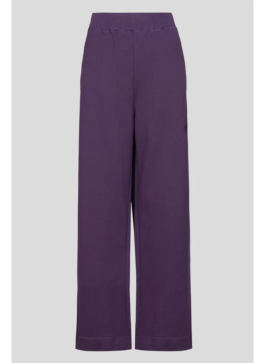 NeceSera Bordeaux Bamboo Terry All Day Flared Pants