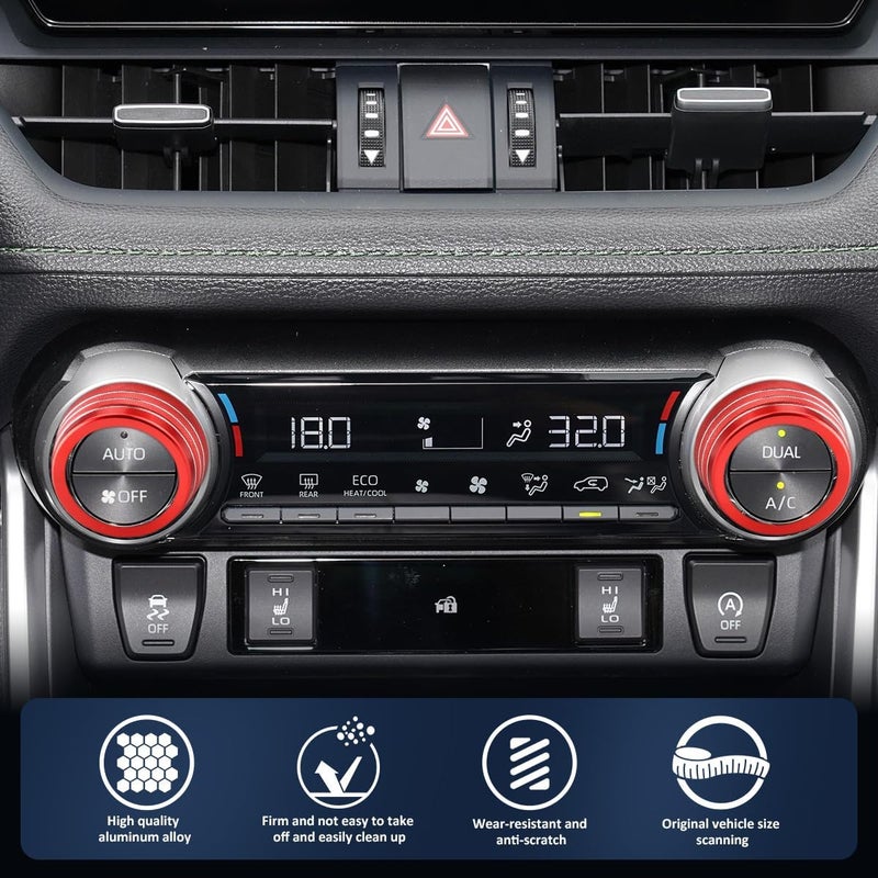 Auovo AC Knob Cover for Toyota RAV4 (2019-2025) - Image 4