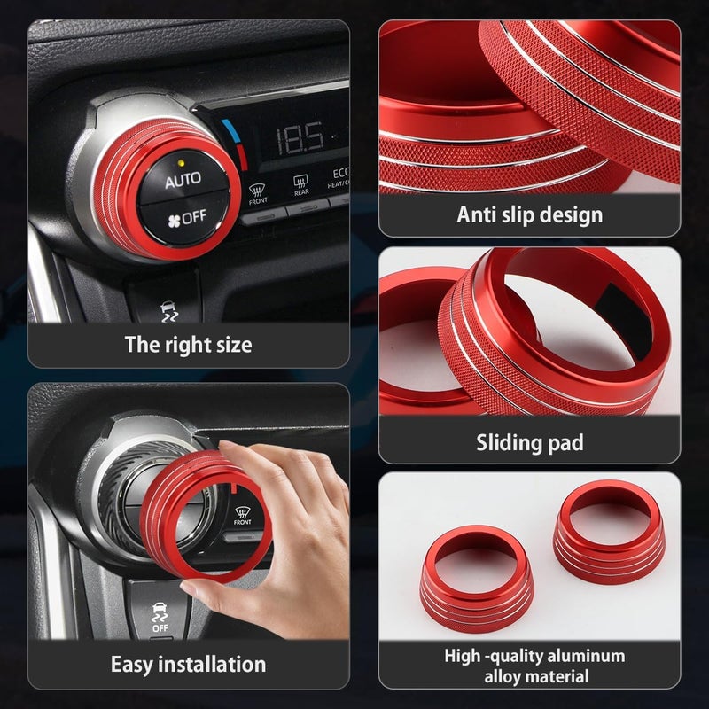 Auovo AC Knob Cover for Toyota RAV4 (2019-2025) - Image 5