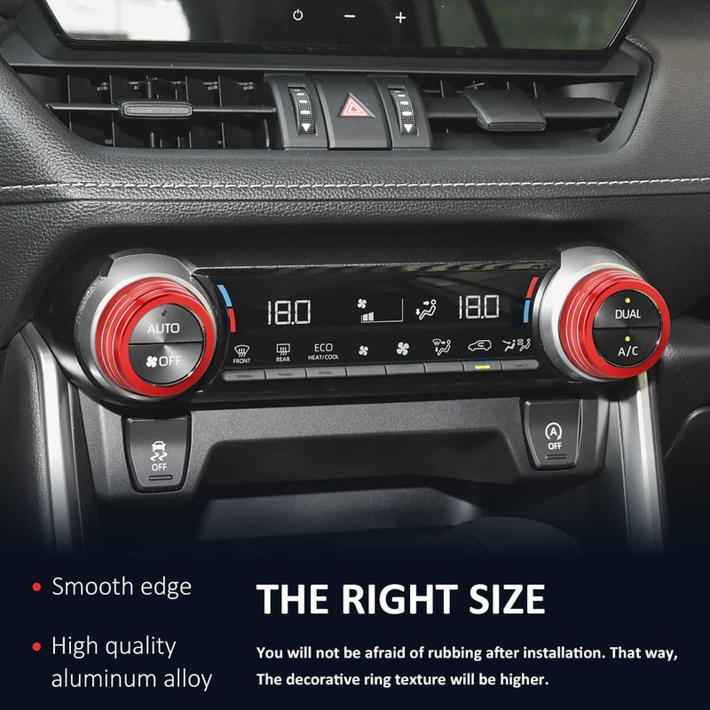 Auovo AC Knob Cover for Toyota RAV4 (2019-2025) - Image 3
