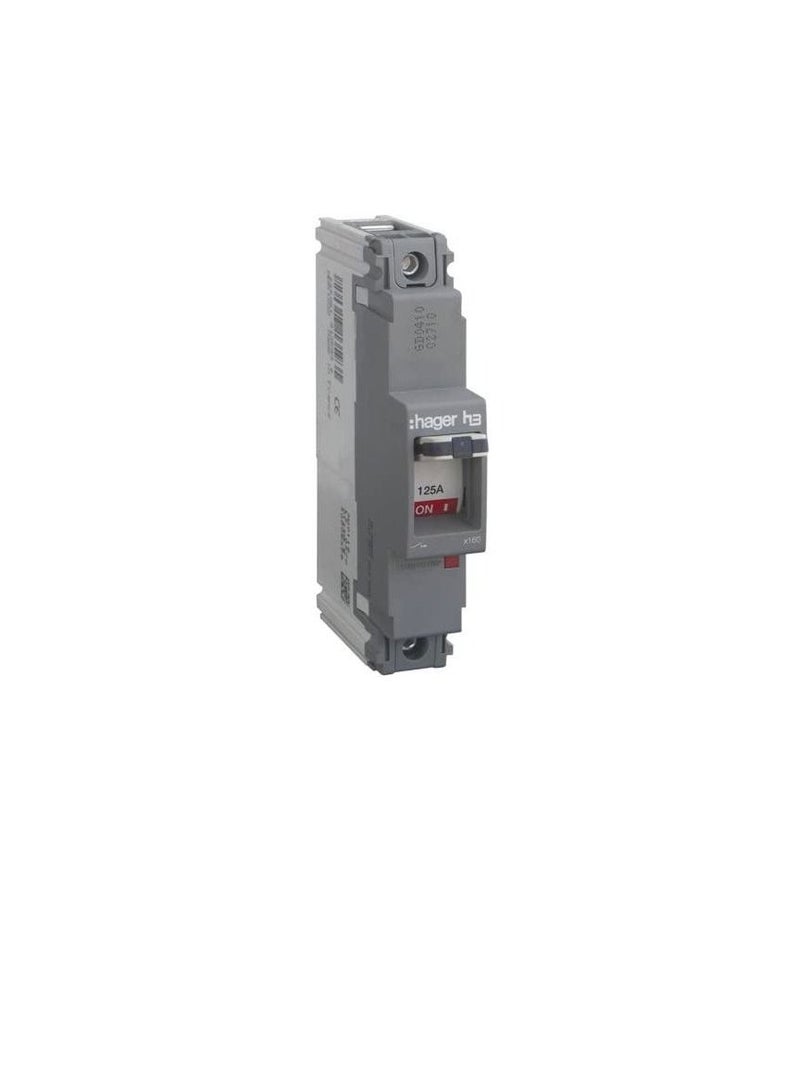 Hager Single Pole MCCB HHA038Z | Moulded Case Circuit Breaker without Neutral 40A | h3 x160 TM FIX 1P1D 25kA - Image 1