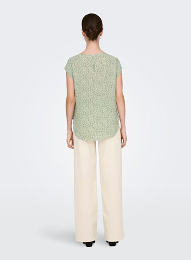 ONLY Womens Vic Shortsleeve AOP Top Woven - Image 4