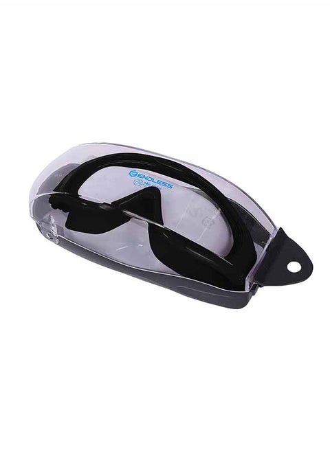 Endless EL1009 Premium Swimming Goggle with Anti-Fog and UV Protection | Black |  Stylish Big Frame for more Visibility | Soft Silicone Gasket for Leak Proof | With Hard Case