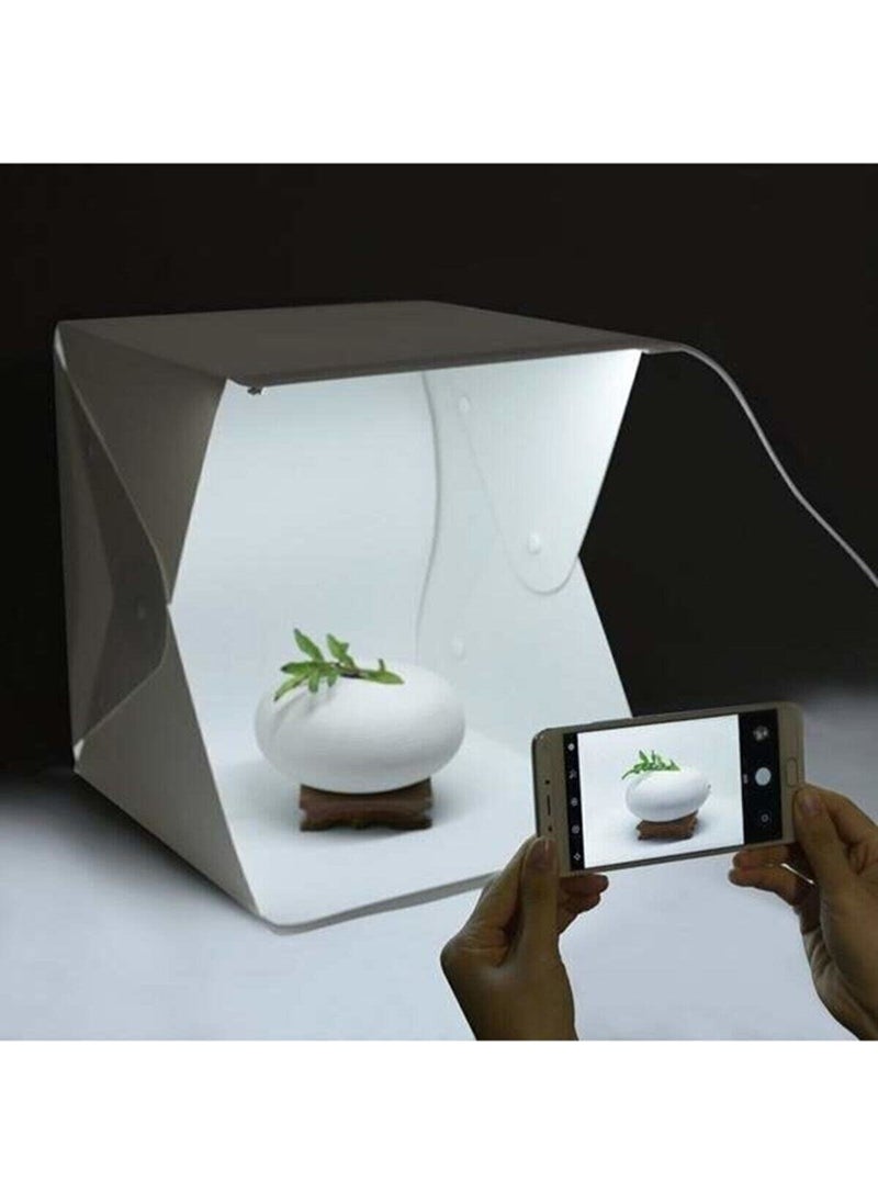 Acousticworld 20 x 20 cm Professional Studio Double Row Product Photography Tent with LED Lights  - Image 3
