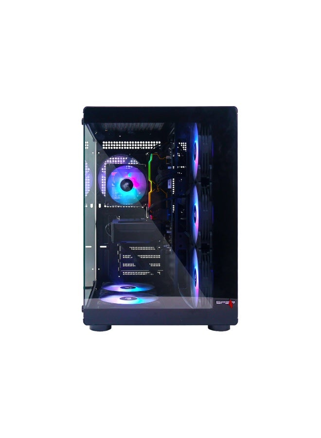 Spear Pc Gaming – Intel Core i5-14400F, RTX 5060 8GB Triple-Fan, 16GB DDR5, 1TB NVMe SSD 3300MB/s, 600W PSU, ARGB Case with 6 ARGB Fans and Remote Control, Windows 11 Pro Black - Image 3