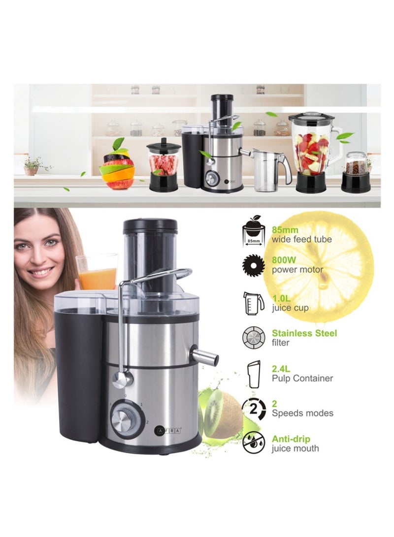 AFRA Japan 4 in 1 Juicer 2 Speed Settings 1.5 Liter Capacity Pulse Function Pulp Container Glass Blender With Meat Chopper & Grinder Jar G-Mark ESMA RoHS And CB Certified - Image 5