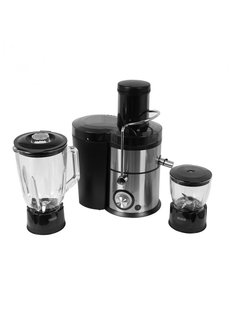AFRA Japan 4 in 1 Juicer 2 Speed Settings 1.5 Liter Capacity Pulse Function Pulp Container Glass Blender With Meat Chopper & Grinder Jar G-Mark ESMA RoHS And CB Certified - Image 3