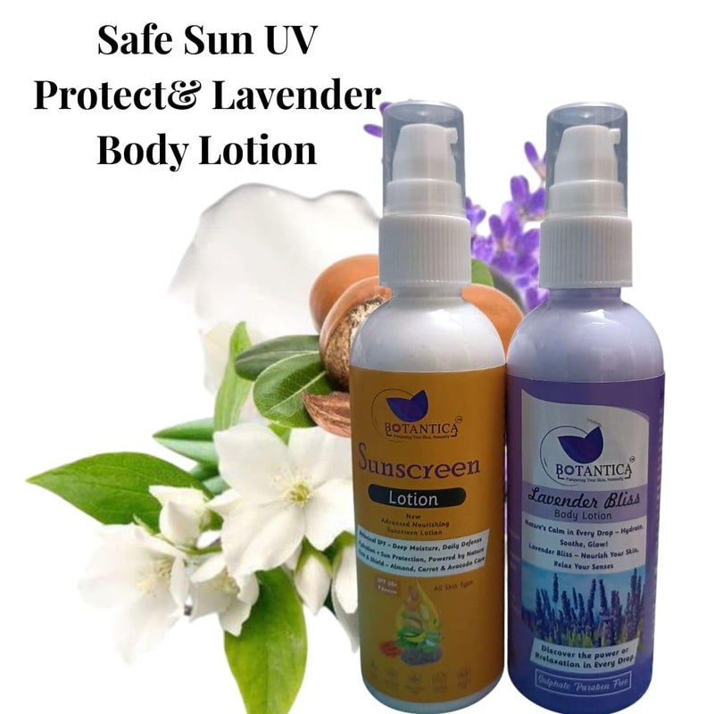 BOTANTICA Ultra Premium lavender Body Lotion With sunscreem SPF 50 | Skin Brightening Lotion For Winter and Summer | For Women & Men 200 ml - Image 3