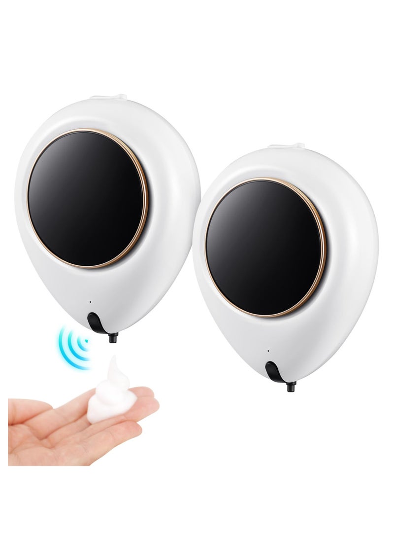Excefore 2 Pcs Automatic Soap Dispenser, Touchless Waterproof Hand Soap Dispenser, Rechargeable Liquid Hand Soap Dispenser for Home Bathroom Hotel Kitchen Business Commercial, 300ml - Image 1