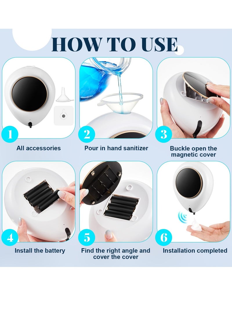 Excefore 2 Pcs Automatic Soap Dispenser, Touchless Waterproof Hand Soap Dispenser, Rechargeable Liquid Hand Soap Dispenser for Home Bathroom Hotel Kitchen Business Commercial, 300ml - Image 5