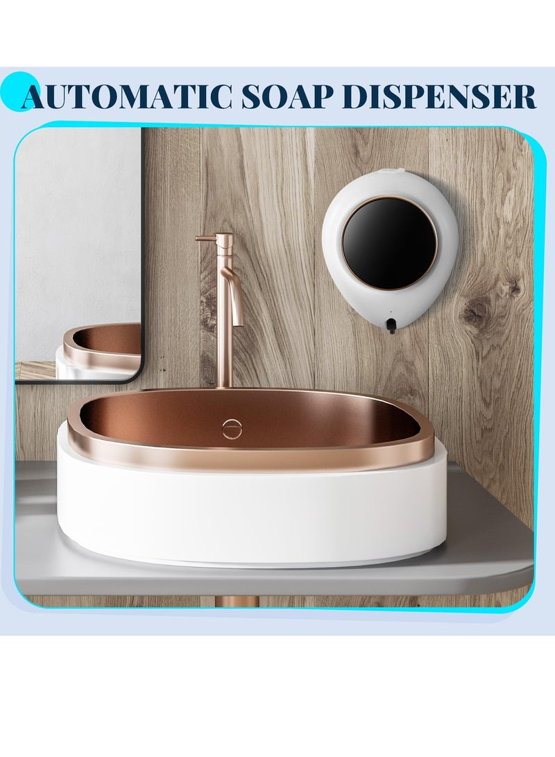 Excefore 2 Pcs Automatic Soap Dispenser, Touchless Waterproof Hand Soap Dispenser, Rechargeable Liquid Hand Soap Dispenser for Home Bathroom Hotel Kitchen Business Commercial, 300ml - Image 3