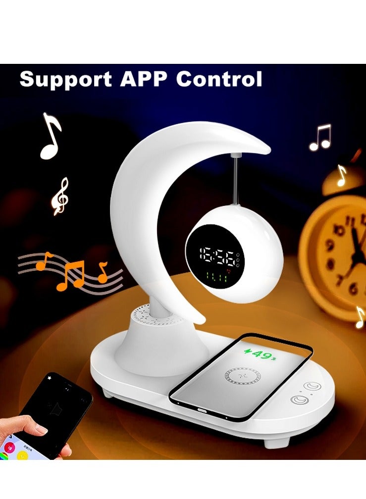 ELTRAZONE Basic Model Bluetooth Moon Audio Atmosphere Light Infinitely Dimmable With Clock Display - Image 4