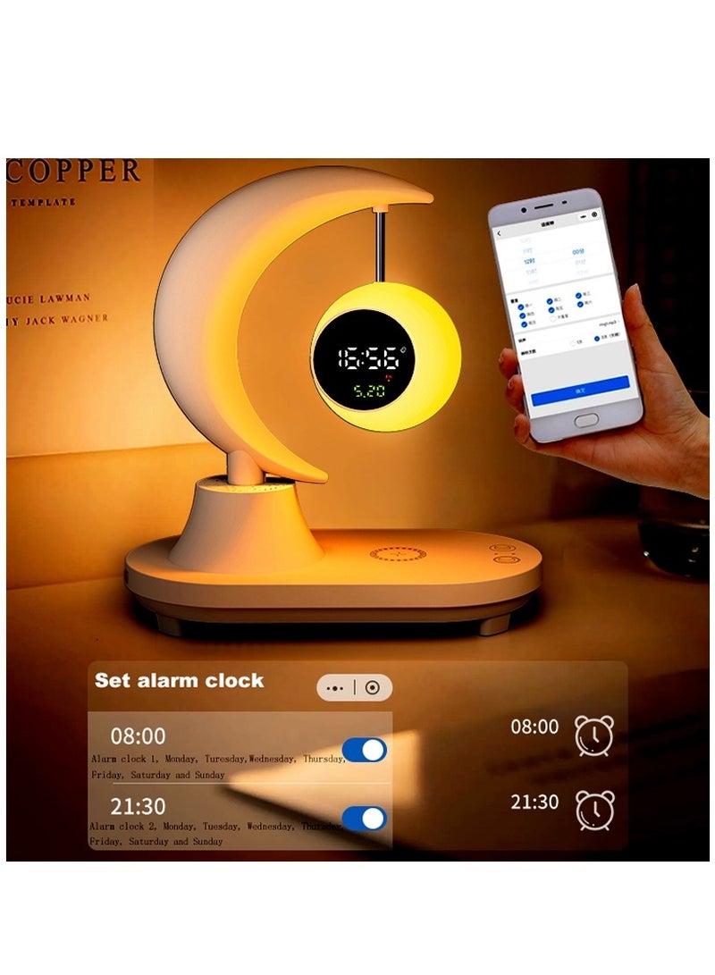 ELTRAZONE Basic Model Bluetooth Moon Audio Atmosphere Light Infinitely Dimmable With Clock Display - Image 2