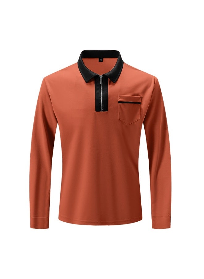 Classic British Style Long Sleeve Polo Shirt Quick Dry Breathable Men's Golf T-Shirt - Image 2