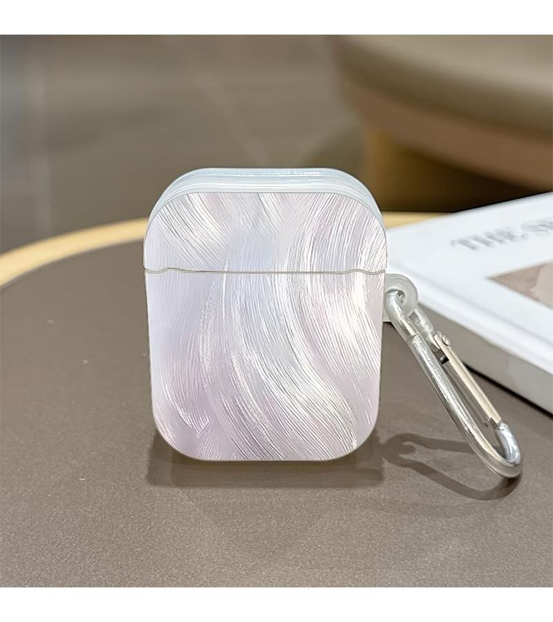 Transparent Case For Airpods 12 3 4 Pro 1 With Carabiner Wave Design Durable Protective - Image 5