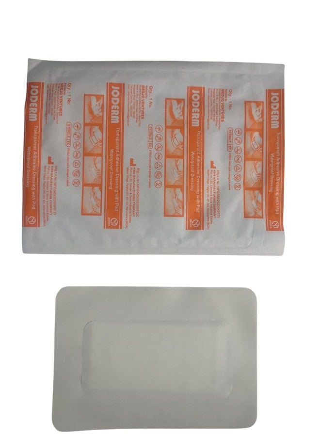 ضمادات جوميد الشفافة المقاومة للماء مع وسادة، الحجم: 10 × 15 سم (عبوة من 15 قطعة) - Image 4