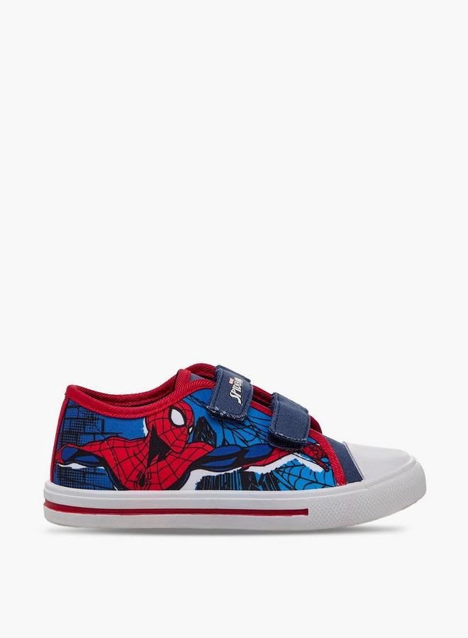 Marvel Heroes Boys Spider-Man Print Hook & Loop Ankle Sneakers - Image 3