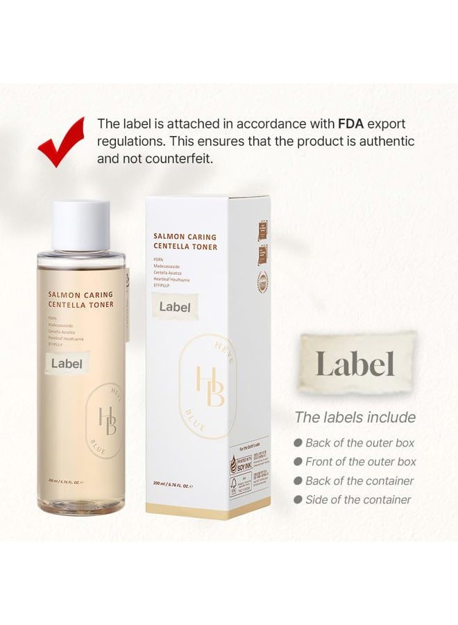 HEVEBLUE Salmon Caring Centella Toner - Salmon PDRN, pH 5.5, Salmon Egg Extract, Centella, Madecassoside, Restore and Rejuvenate, Refine Skin Texture, Low Irritation, Korean Skincare, K-Beauty - Image 2