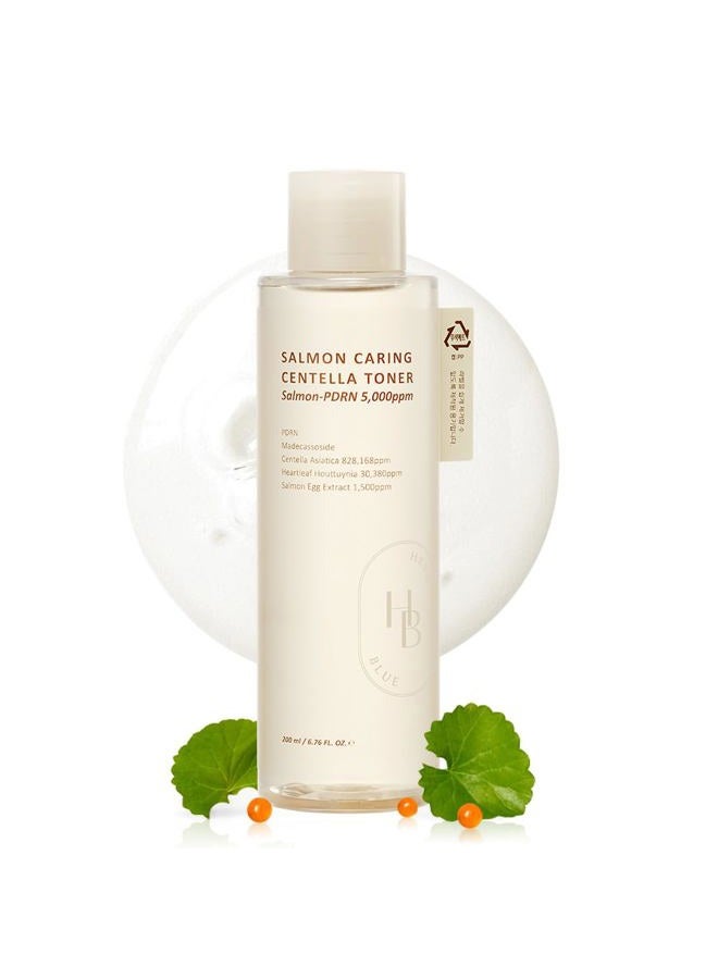HEVEBLUE Salmon Caring Centella Toner - Salmon PDRN, pH 5.5, Salmon Egg Extract, Centella, Madecassoside, Restore and Rejuvenate, Refine Skin Texture, Low Irritation, Korean Skincare, K-Beauty - Image 1