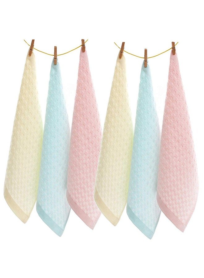 SUPER MARCHE Supermarche Dual Check Delight 12-Pack Luxury Women's Cotton Face Towels, Multi-Colored Hankies for a Stylish and Plush Experience in Every Use - Image 1