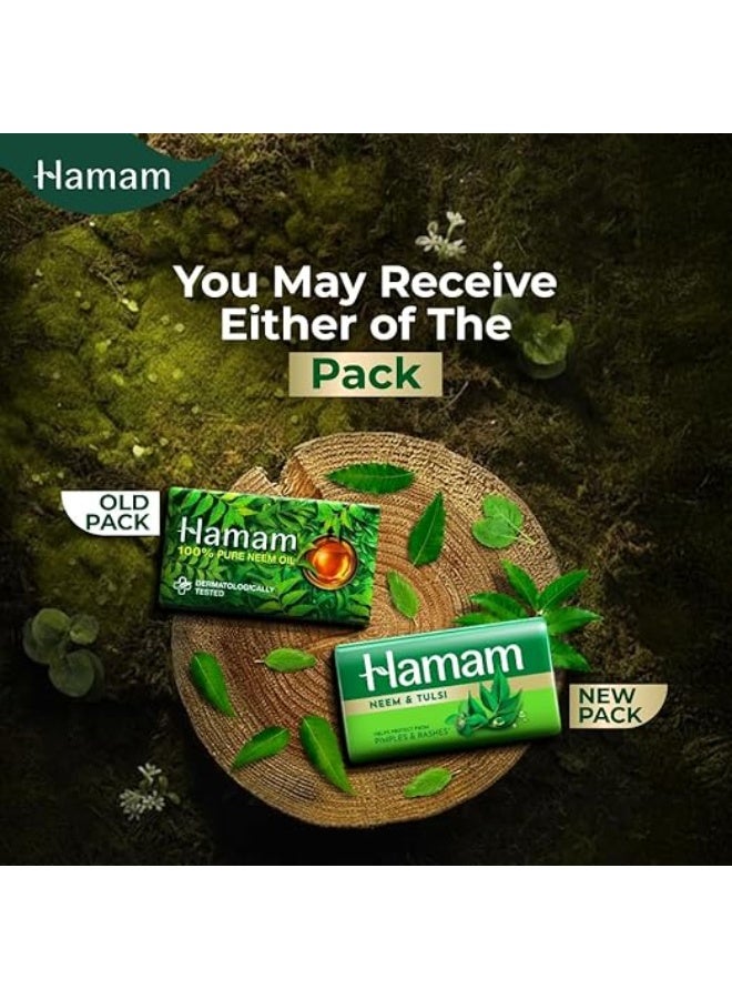 Hamam Neem Tulsi and Aloevera Soap Bar|| 150 g - Image 2