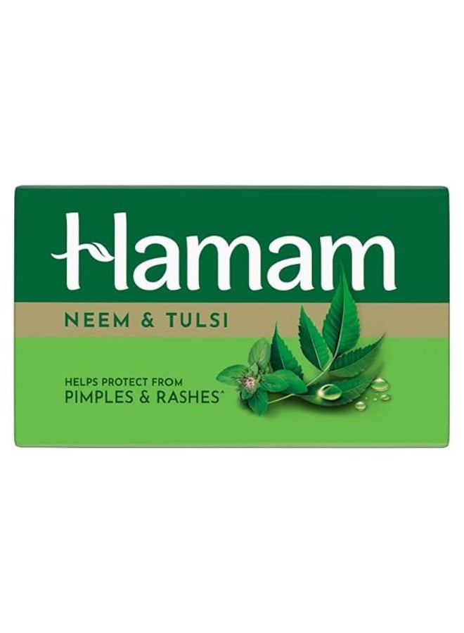 Hamam Neem Tulsi and Aloevera Soap Bar|| 150 g - Image 3