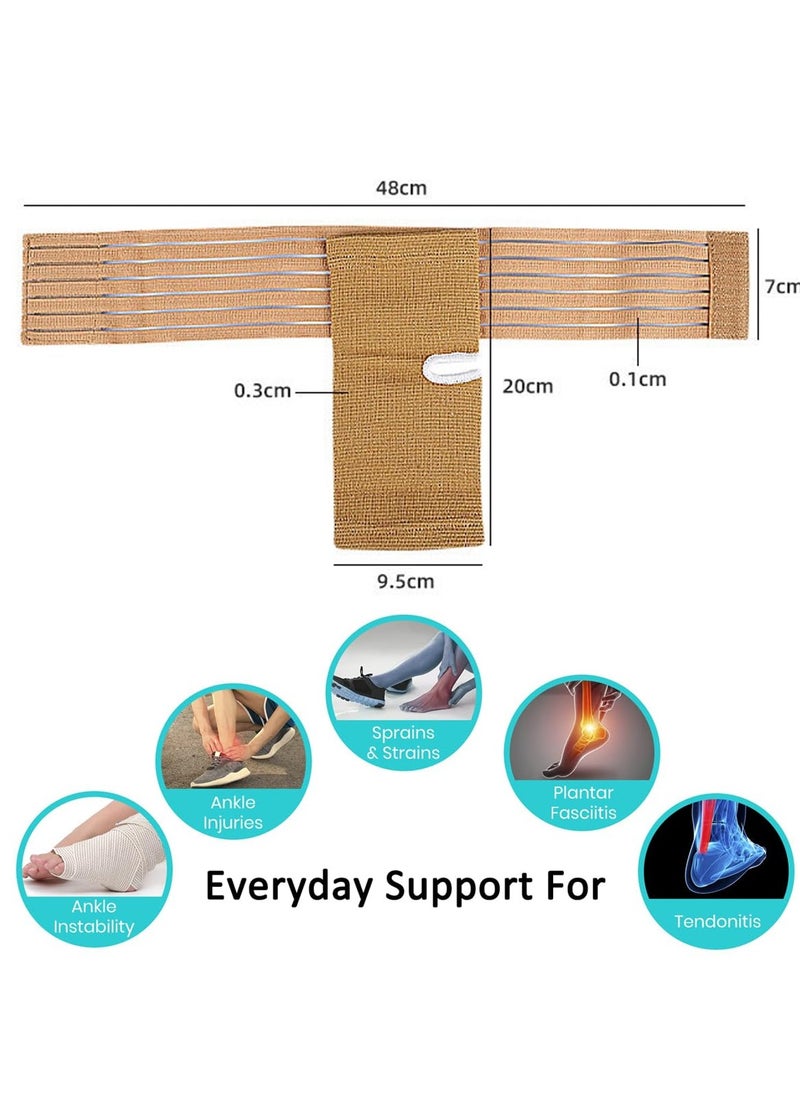 SYOSI Ankle Brace, Ankle Support Brace for Women Men, Adjustable Ankle Compression Sleeve with Stabilizer Wraps, Ankle Bandages Protectors for Sports, Sprained Ankle, Plantar Fasciitis Achilles Tendonitis  - Image 4