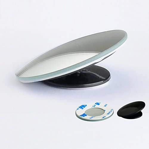 CarFrill Blind Spot Mirror | 360° Adjustable Convex Rear View Mirror | HD Glass Wide Angle Stick-On Mirror for Cars, Bikes & All Universal Vehicles (Pack of 2) - Image 2