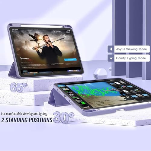 ProElite Cover for Xiaomi Mi Pad 7/7 Pro 11.2 inch Cover, Soft Flexible Flip Case Cover with Pen Holder for Xiaomi Pad 7/7 Pro 11.2 inch, Support Auto Sleep Wake, [Recoil Series] - Marble Purple - Image 3