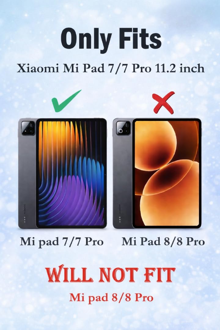 ProElite Cover for Xiaomi Mi Pad 7/7 Pro 11.2 inch Cover, Soft Flexible Flip Case Cover with Pen Holder for Xiaomi Pad 7/7 Pro 11.2 inch, Support Auto Sleep Wake, [Recoil Series] - Marble Purple - Image 2