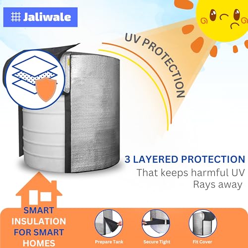WNE Jaliwale Water Tank Insulation Cover, Water Tank Cover Roof Top Thermal Water Tank Jacket, Triple Layer Insulation Cover to Protect from Hot and Cold Weather (1000 Liters) - Image 3