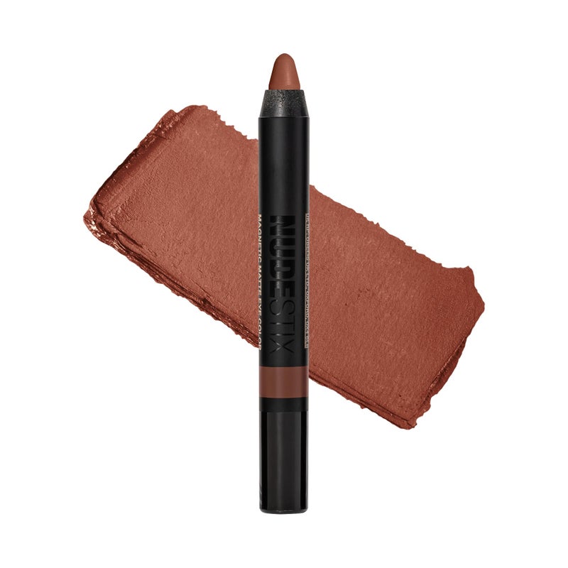 Nudestix Magnetic Matte Eye Color 3in1 LongWear Cream Eyeshadow Pencil Eyeliner Primer Waterproof BudgeProof Matte Finish Vegan CrueltyFree Eye Makeup Shade Fig - Image 2