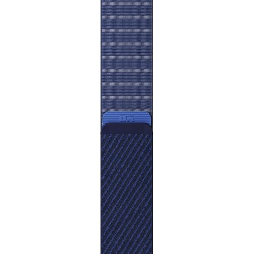 DailyObjects Electric Blue Track Nylon Watch Strap Compatible with Apple Watch Series11/10 46mm|Ultra 3/2 and Ultra-49mm |9/8/7 (45mm) | Series SE3/SE2/SE/6/5/4 (44mm) -Watch Not Included - Image 2