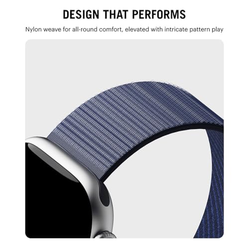 DailyObjects Electric Blue Track Nylon Watch Strap Compatible with Apple Watch Series11/10 46mm|Ultra 3/2 and Ultra-49mm |9/8/7 (45mm) | Series SE3/SE2/SE/6/5/4 (44mm) -Watch Not Included - Image 5