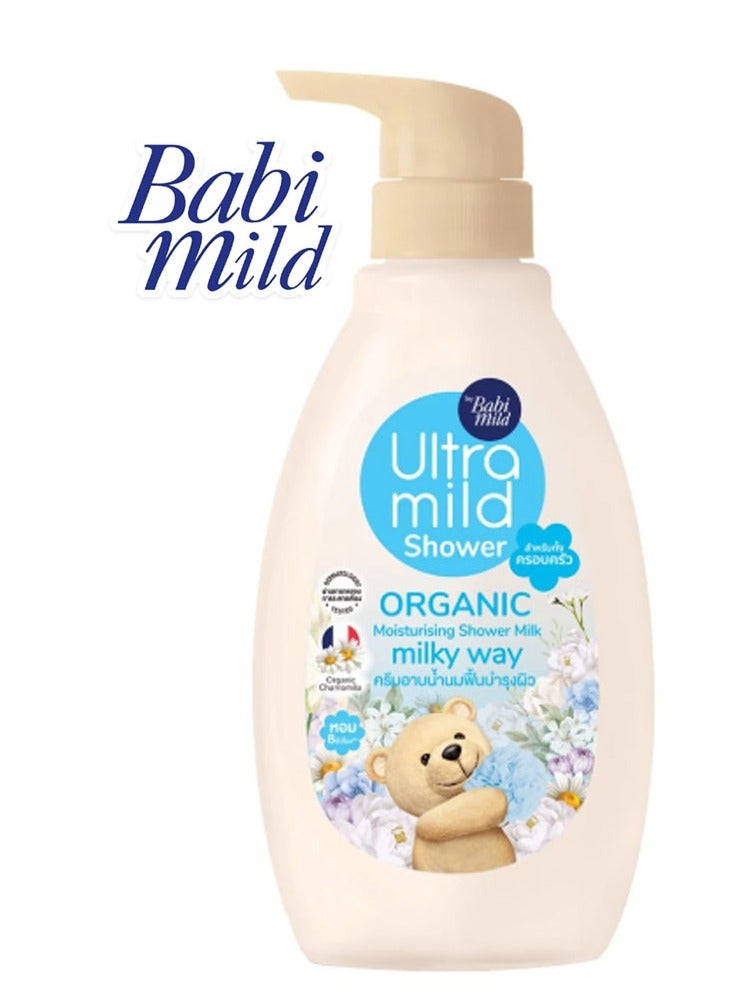 BABIMILD Ultra Mild Shower Organic Moisturizing Milky Way 380 ml Gentle and Deep Hydration for All Skin - Image 1