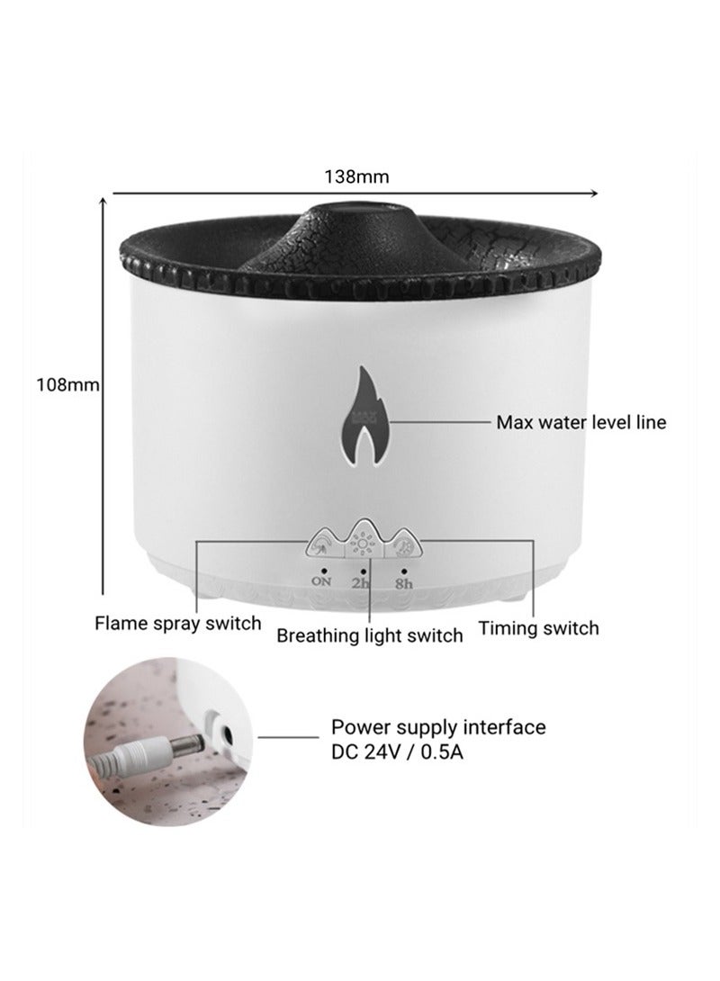 Aroma جهاز توزيع الروائح والبخار متعدد الأوضاع على شكل بركان مع مرطب هواء وزيوت عطرية مع 2 وضع بخار وإعدادات ألوان للمنزل ومكان العمل - Image 2