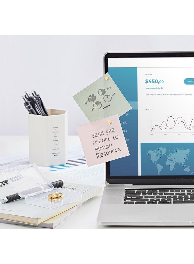 SMARTAKE 40 Pcs Refrigerator Magnets, 6x2mm Small Round Fridge Magnets, Multi-Use Premium Neodymium Tiny Circle Magnets, for Whiteboard, Billboard, Crafts, DIY, Home, Kitchen, Office, School (Gold) - Image 5