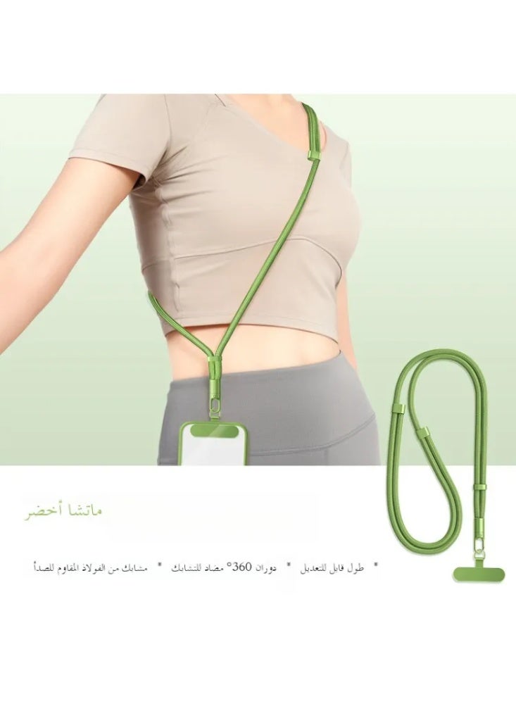 Adjustable Polyester Crossbody Phone Lanyard, Anti-Lost Long Neck/Shoulder Strap for Outdoor Activities
