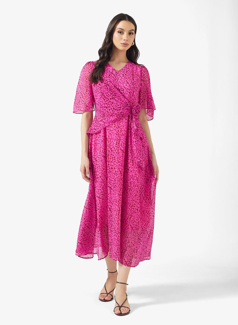 ايلا فستان مطبوع بأكمام واسعة - Image 4