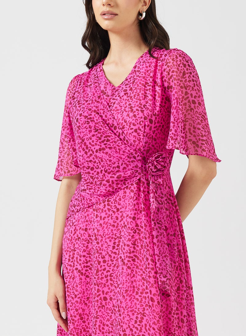 ايلا فستان مطبوع بأكمام واسعة - Image 3