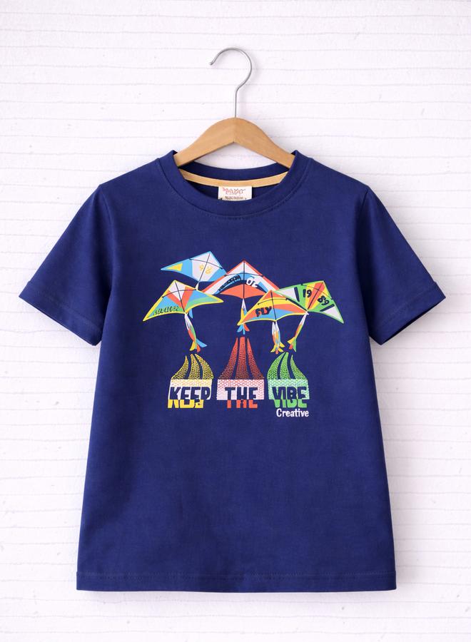 victor and jane Boys Cotton Graphic T-Shirt and Shorts Set - Image 5
