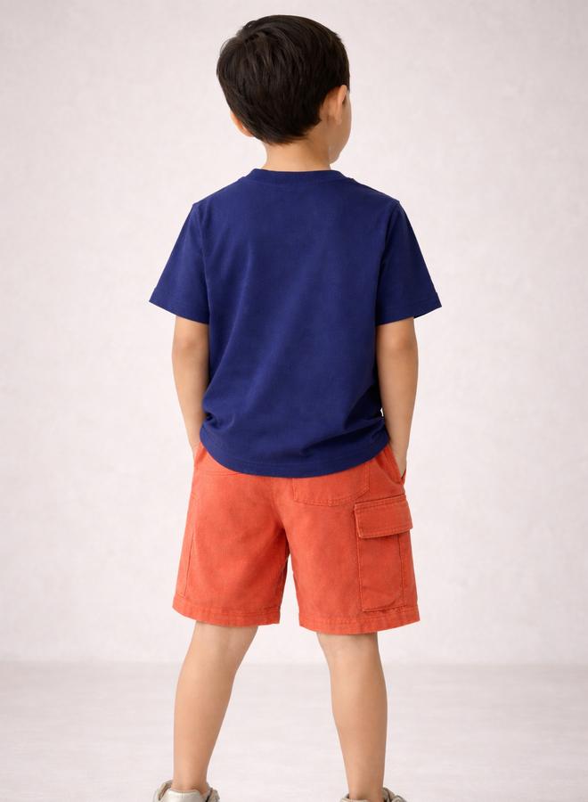 victor and jane Boys Cotton Graphic T-Shirt and Shorts Set - Image 3